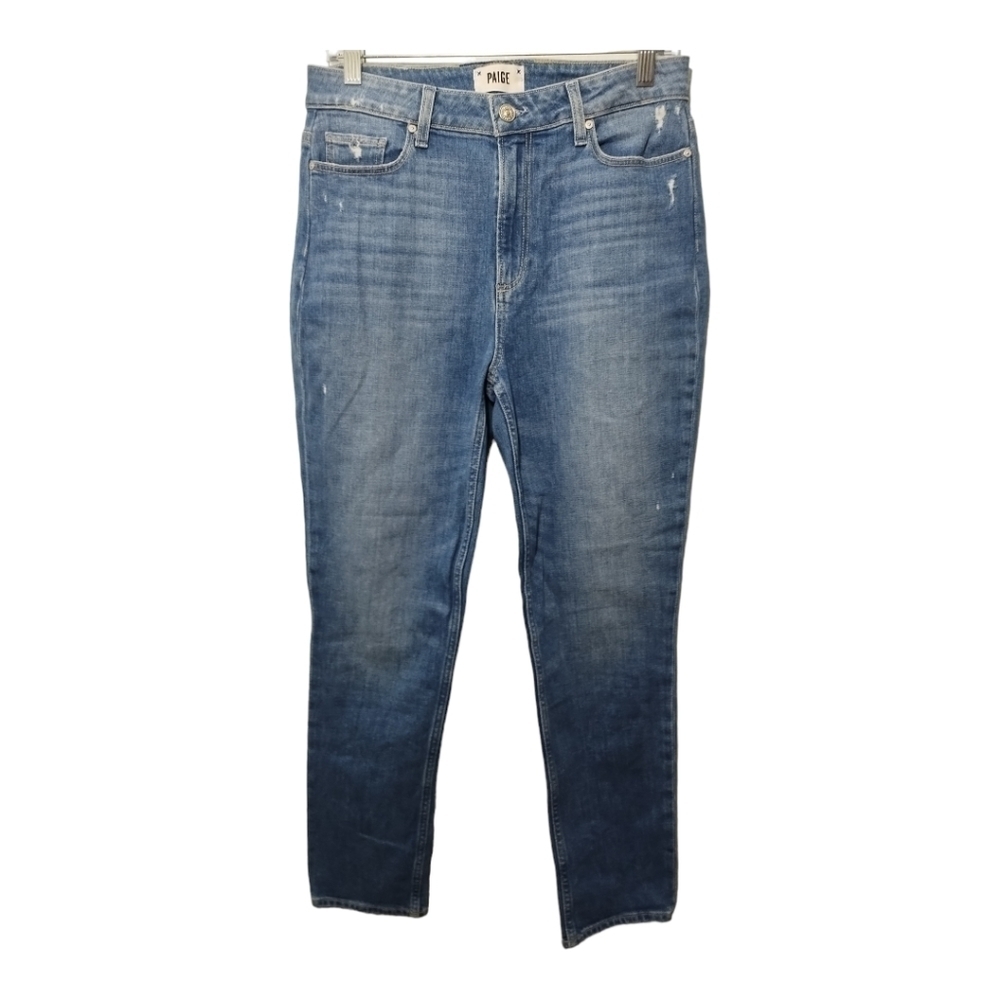 Paige Hoxton Slim‎ Light Wash Distressed Skinny Jeans Size 30